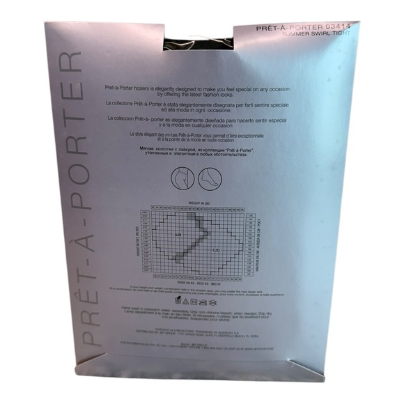 Givenchy PRÊT-A-PORTER 03414 Summer Swirl Tight Size C/D Black Sheer to Waist - Picture 2 of 2